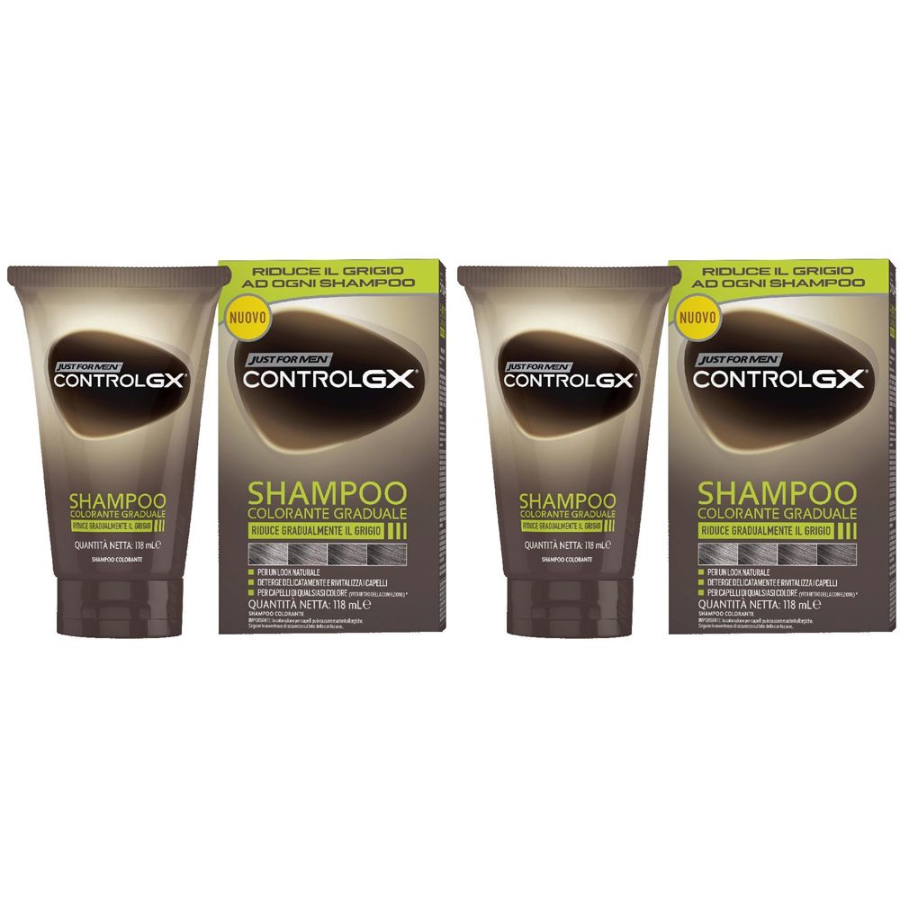 Just For Men Controlgx Shampoo Colorante Graduale Set da 2
