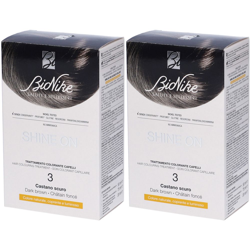 BioNike SHINE ON Castano Scuro 3 Set da 2