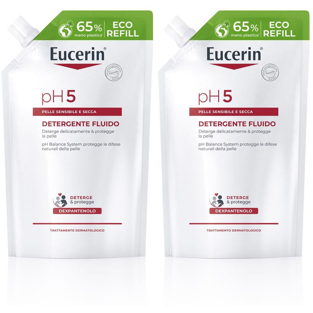 Eucerin pH5 Detergente Fluido 400ml Refill 400 ml Set da 2