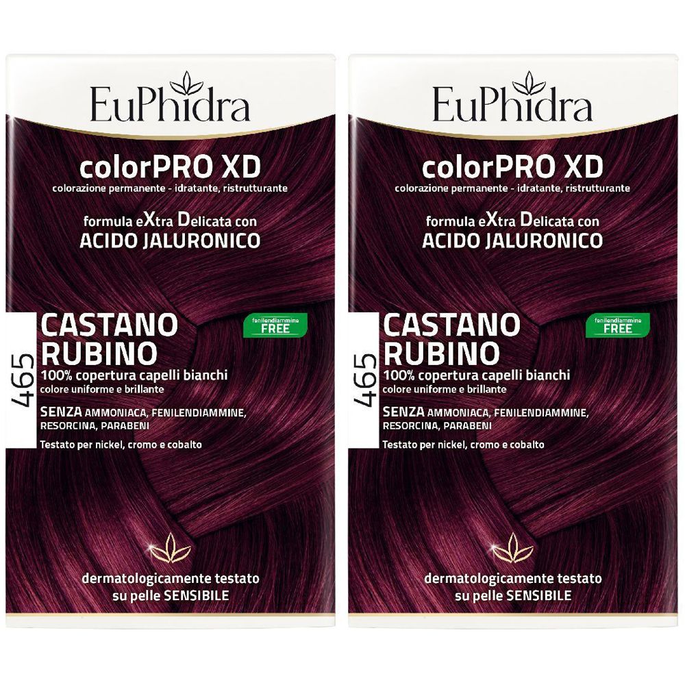 EuPhidra ColorPRO XD 465 Castano Rubino Set da 2