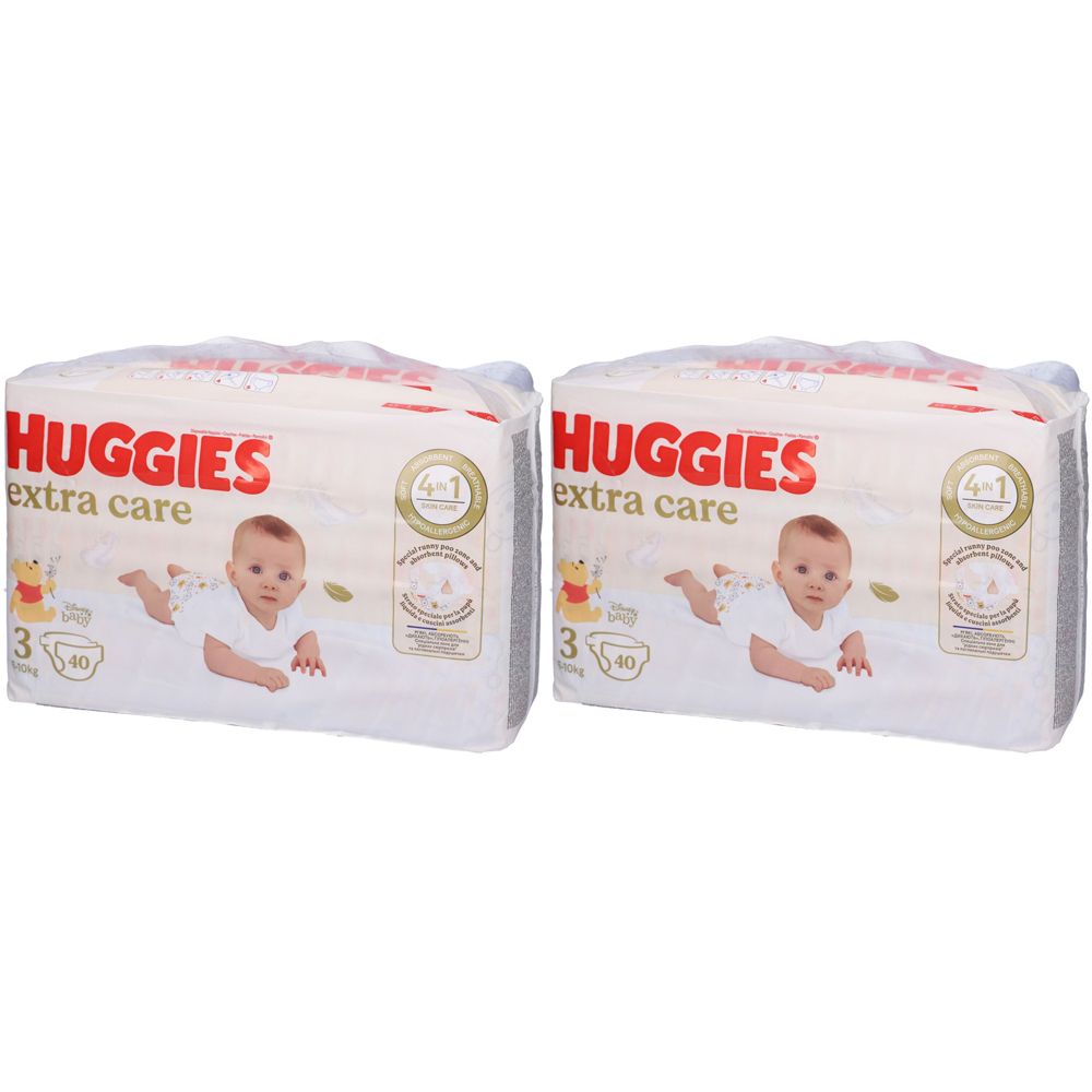 Huggies® Extra Care Taglia 3 / 6-10 kg Set da 2