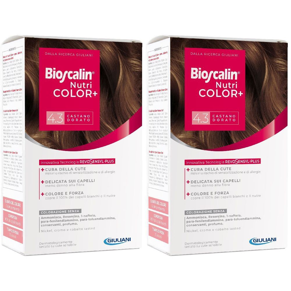 Bioscalin® Nutricolor+ 4.3 Castano Dorato Set da 2