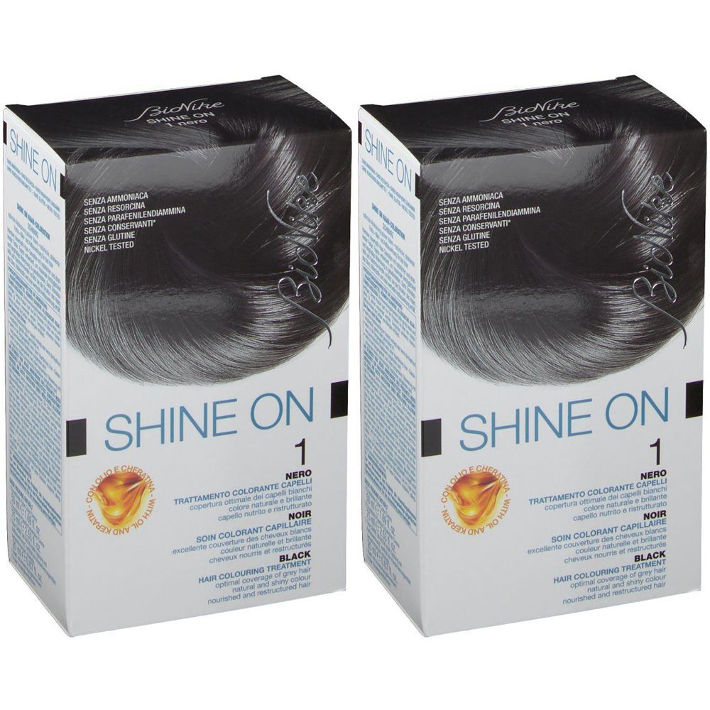 BioNike Shine on Colorante Capelli 1 Nero Set da 2