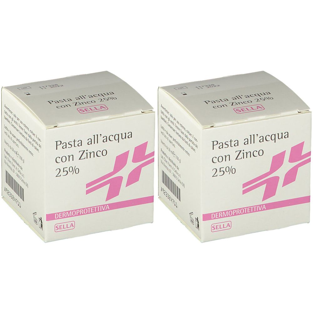 SELLA Pasta all'acqua con Zinco 25% Set da 2