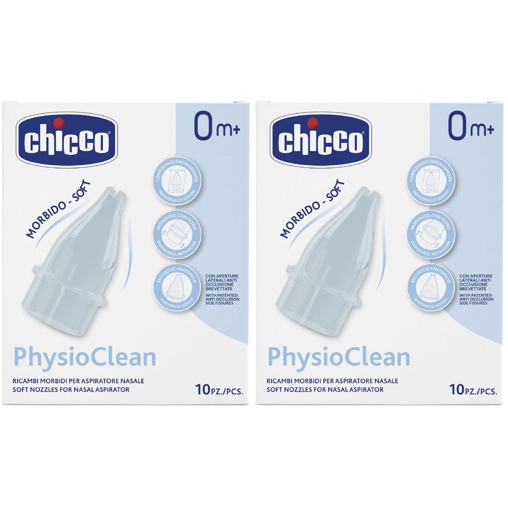 Chicco® Ricambi Morbidi per Aspiratore Nasale Physioclean Set da 2