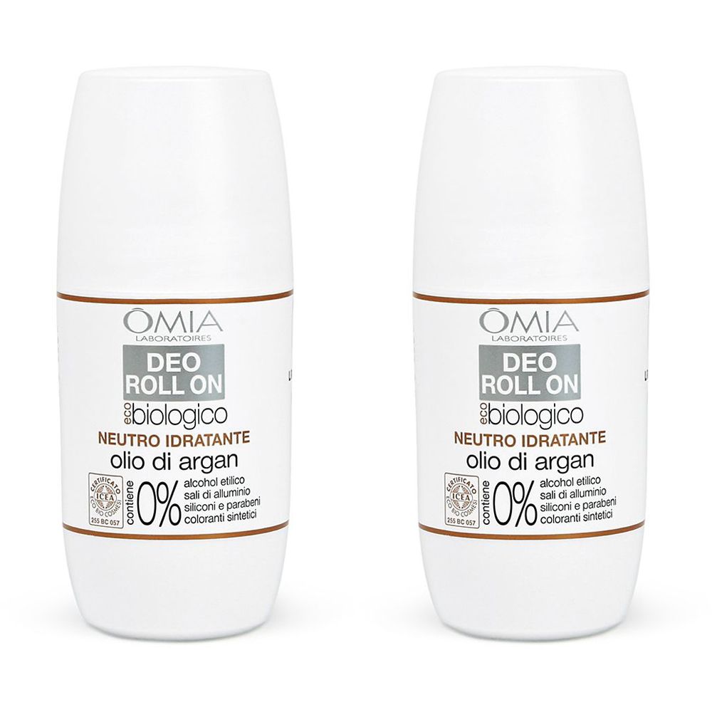 Omia ECOBIO Deodorante Roll-On Argan Set da 2