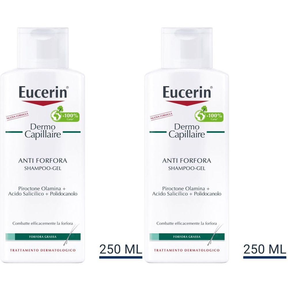 Eucerin DermoCapillaire Shampoo-Gel Anti-Forfora 250 ml Set da 2