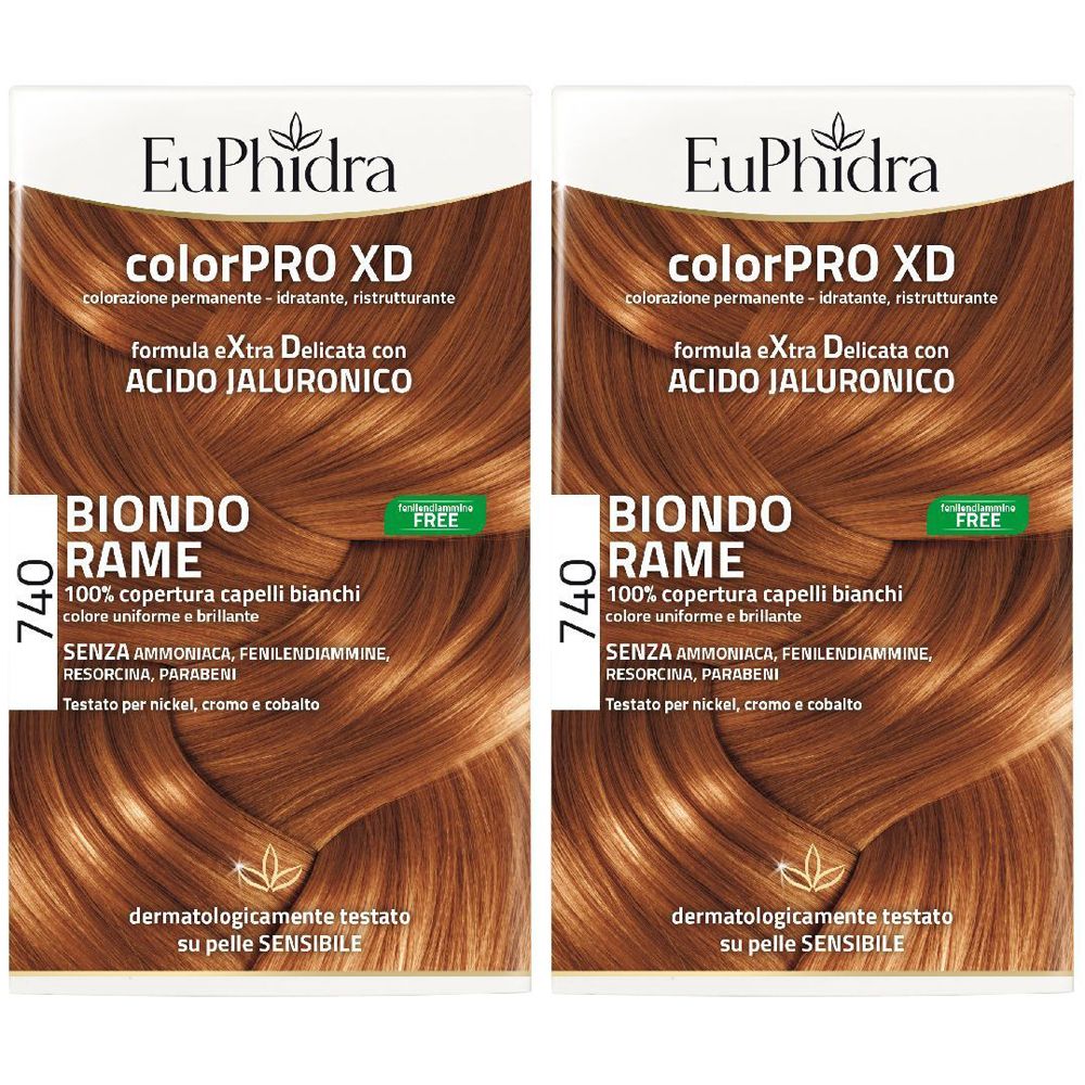 EuPhidra ColorPRO XD 740 Biondo Rame Set da 2