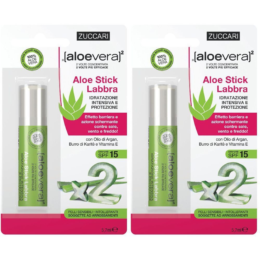 Aloevera® Aloe Stick Labbra Set da 2