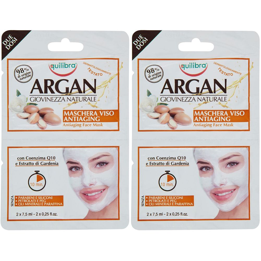 Equilibra® Maschera Viso Antiaging Set da 2