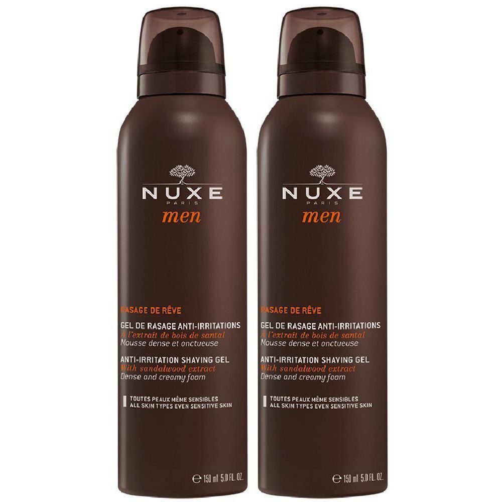 Nuxe Nuxe Men Gel Rasatura Anti-Irritazioni Set da 2