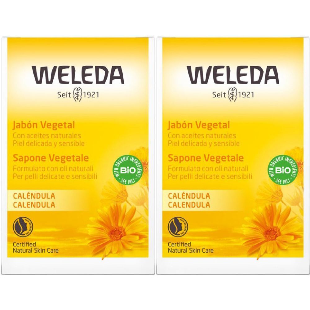WELEDA Sapone Vegetale Calendula Set da 2