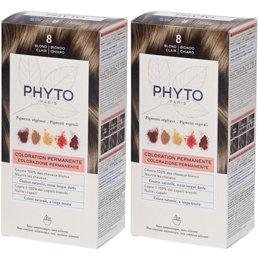 PHYTO Color Kit 8 Biondo Chiaro Set da 2