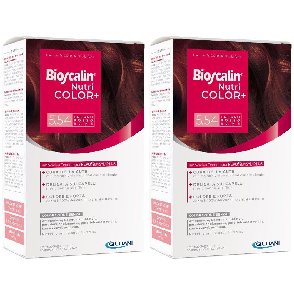 Bioscalin® Nutricolor+ 5.54 Castano Rosso Rame Set da 2