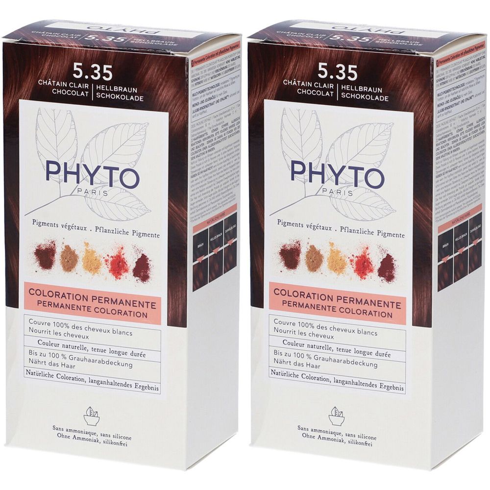 PHYTO Color Kit 5,35 Castano Chiaro Cioccolato Set da 2