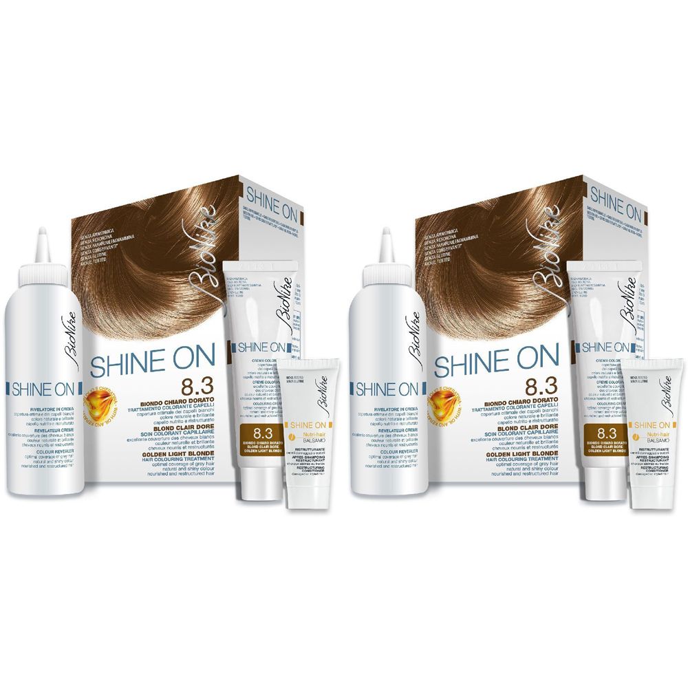 BioNike Shine On 8.3 Biondo Chiaro Dorato Set da 2