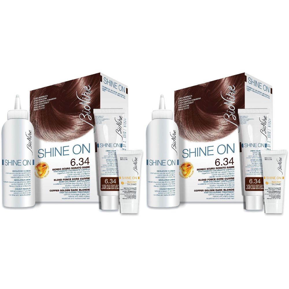 BioNike Shine On Biondo Scuro Dorato Rame 6,34 Set da 2