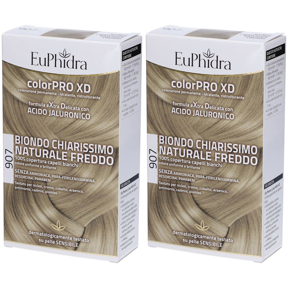Euphidra ColorPRO XD Biondo Chiarissimo Naturale Freddo 907 Set da 2