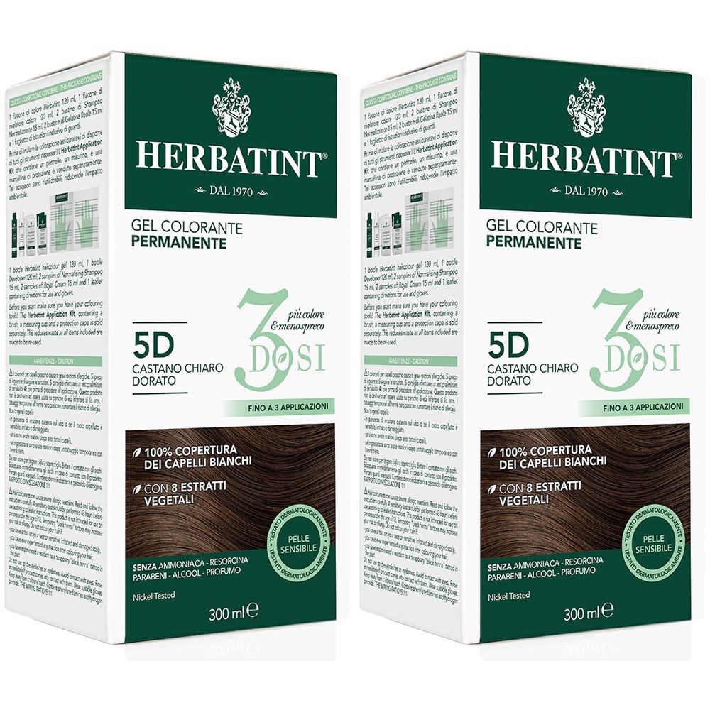HERBATINT® 3 Dosi 5D Castano Dorato Set da 2