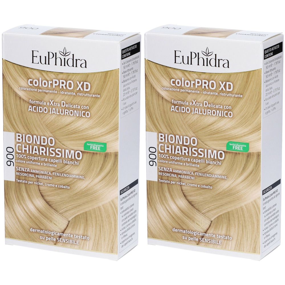 Euphidra Colorpro XD 900 Biondo Chiarissimo Gel Colorante Capelli Set da 2