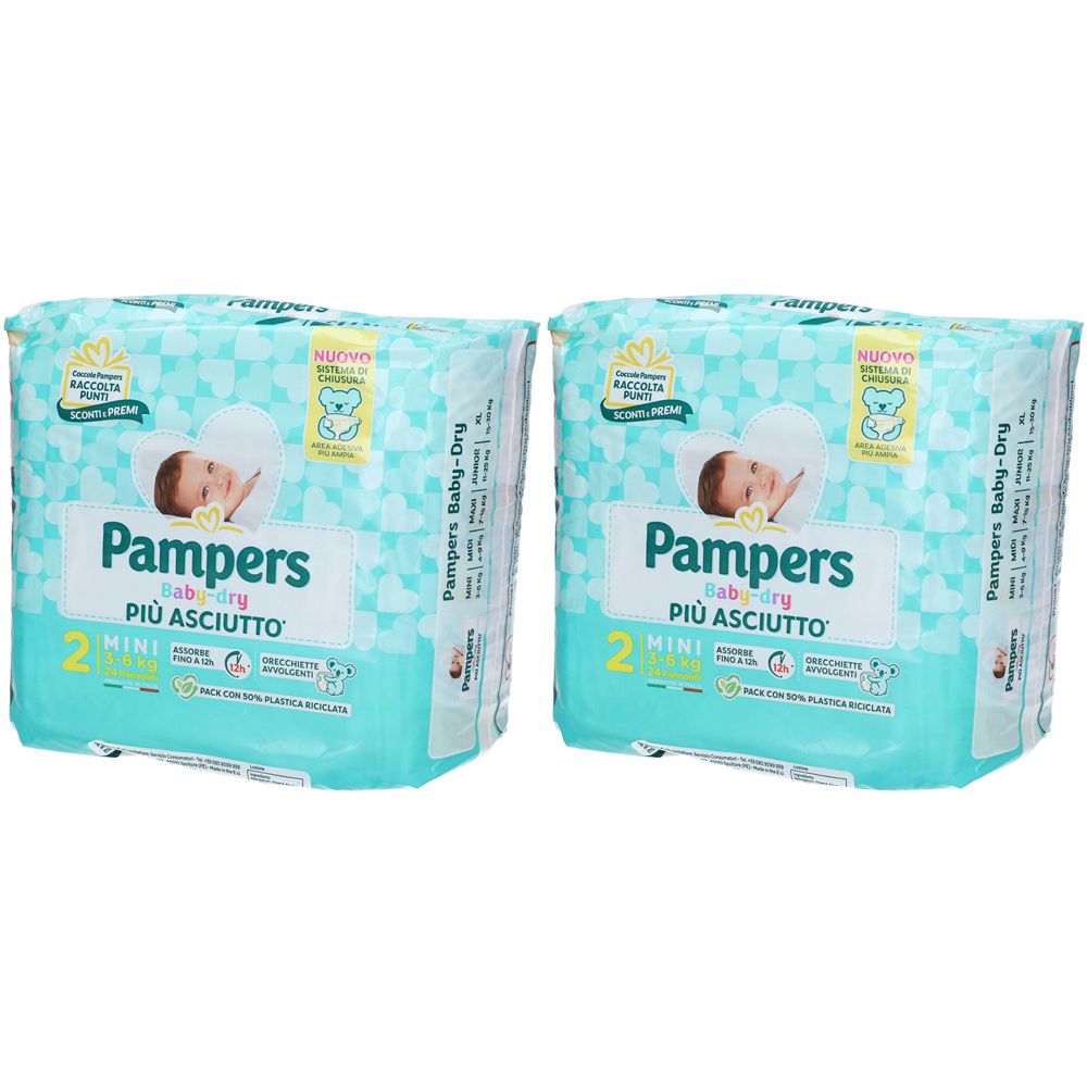 Pampers Baby Dry 3/6 kg Set da 2