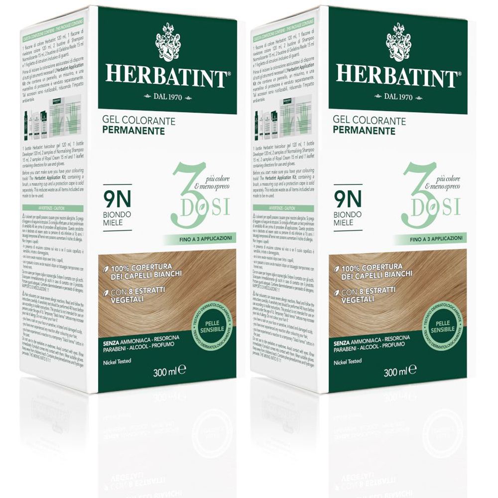HERBATINT® 3 Dosi 9N Biondo Miele Set da 2