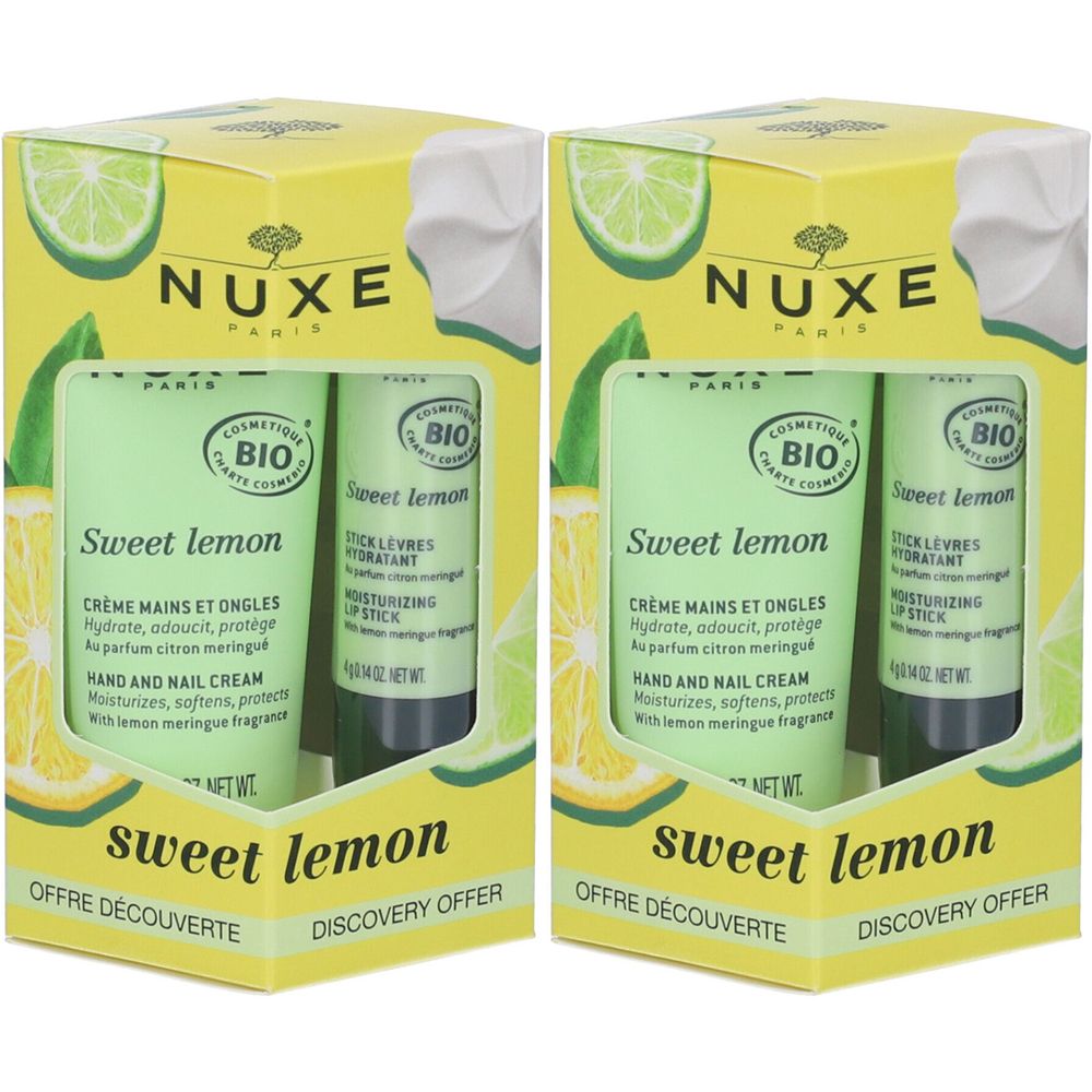 Nuxe Sweet Lemon Set Crema Mani e Unghie + Stick Labbra Set da 2