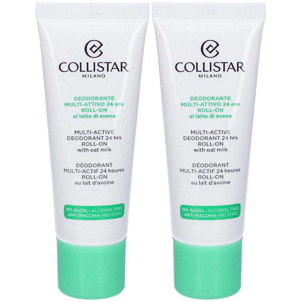 COLLISTAR Deodorante Multi-attivo 24 Ore Roll-On al Latte di Avena Set da 2