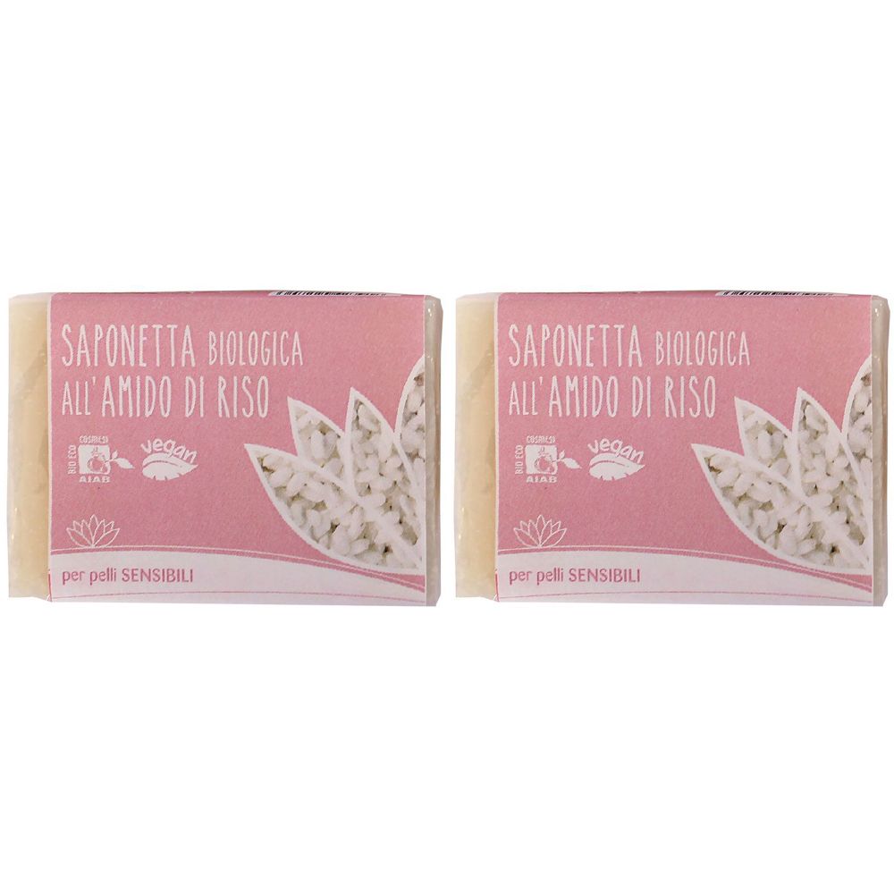 Saponetta Amido Di Riso Bio Set da 2