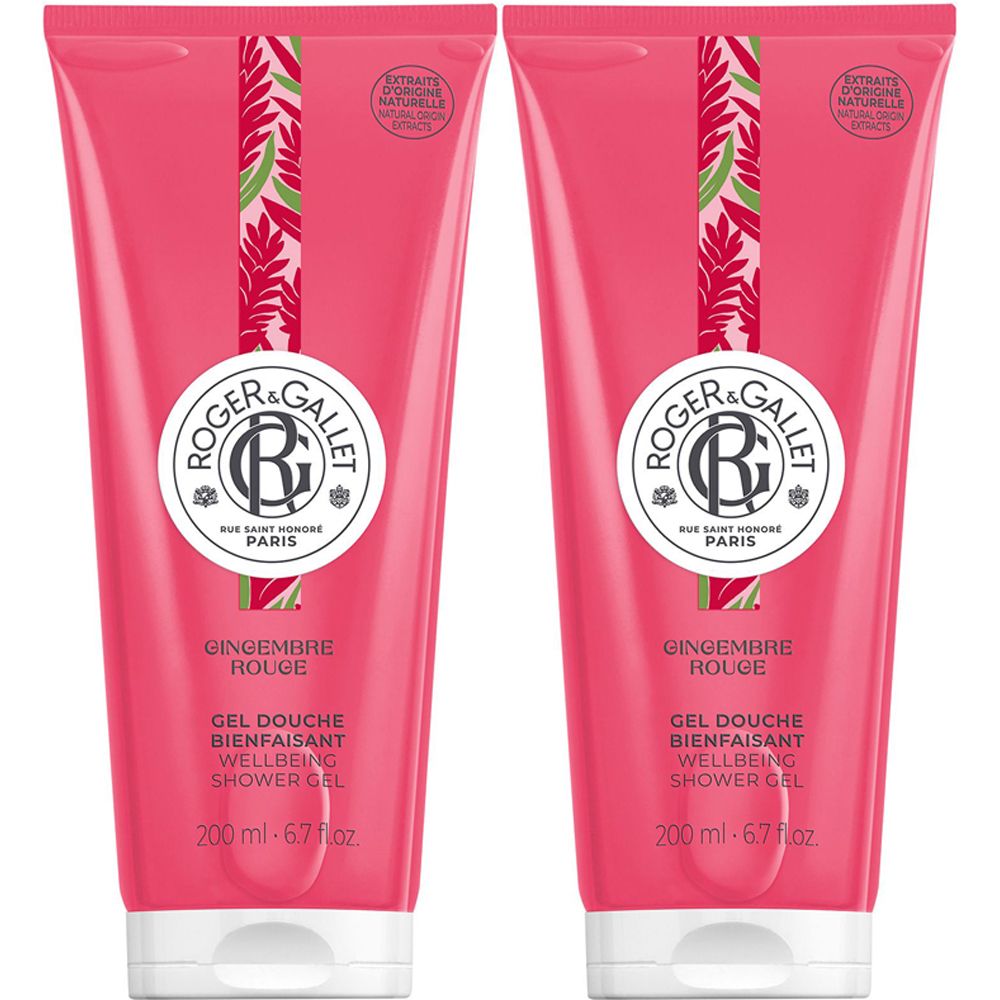 ROGER&GALLET Gingembre Rouge - Gel Doccia Di Benessere Set da 2 2x200