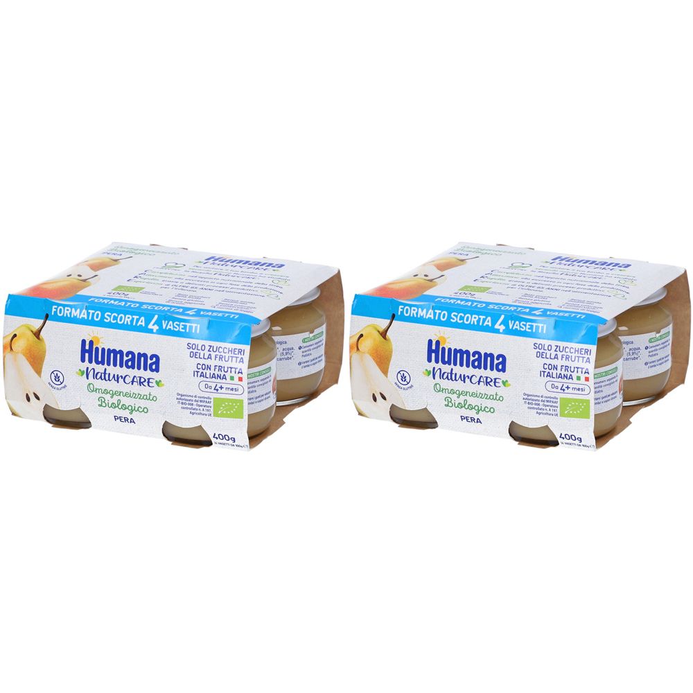 Humana Omogeneizzato Biologico Pera Set da 2