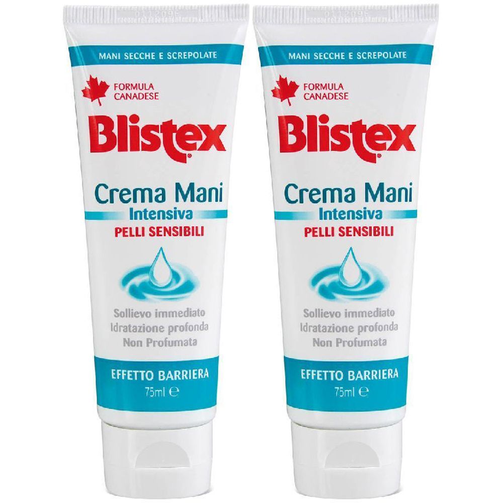 Blistex Crema Mani Intensiva Pelli Sensibili 75 Ml Set da 2