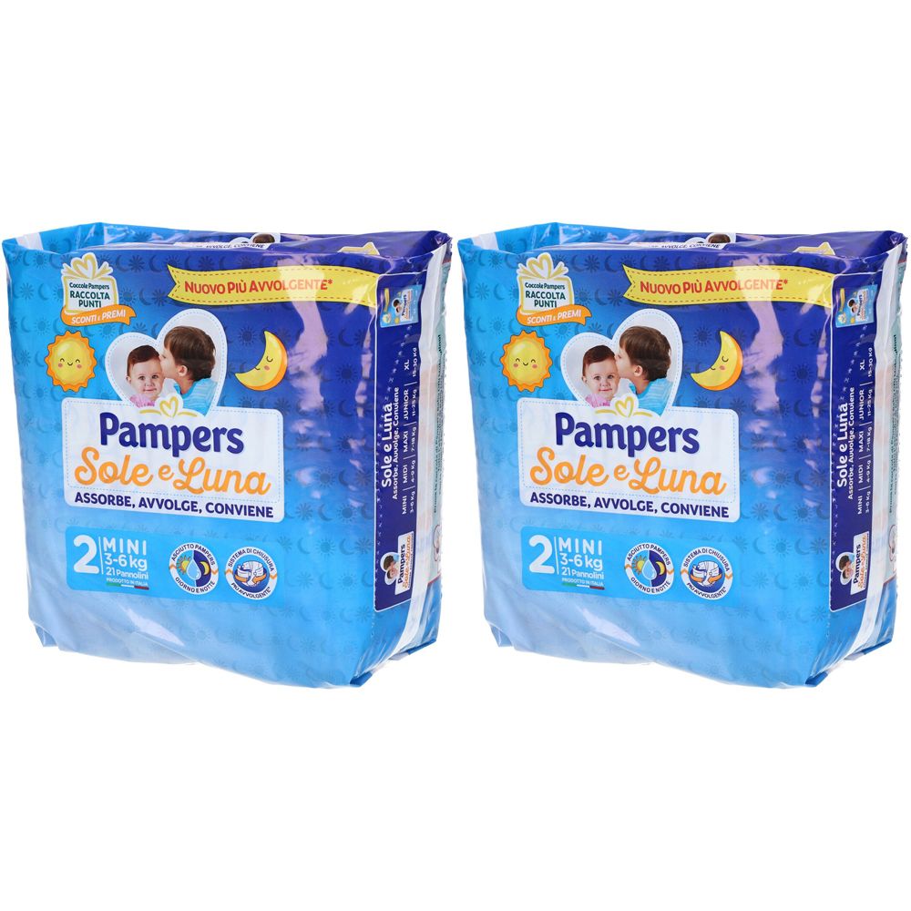 Pampers Sole e Luna Mini 2 3-6kg Set da 2