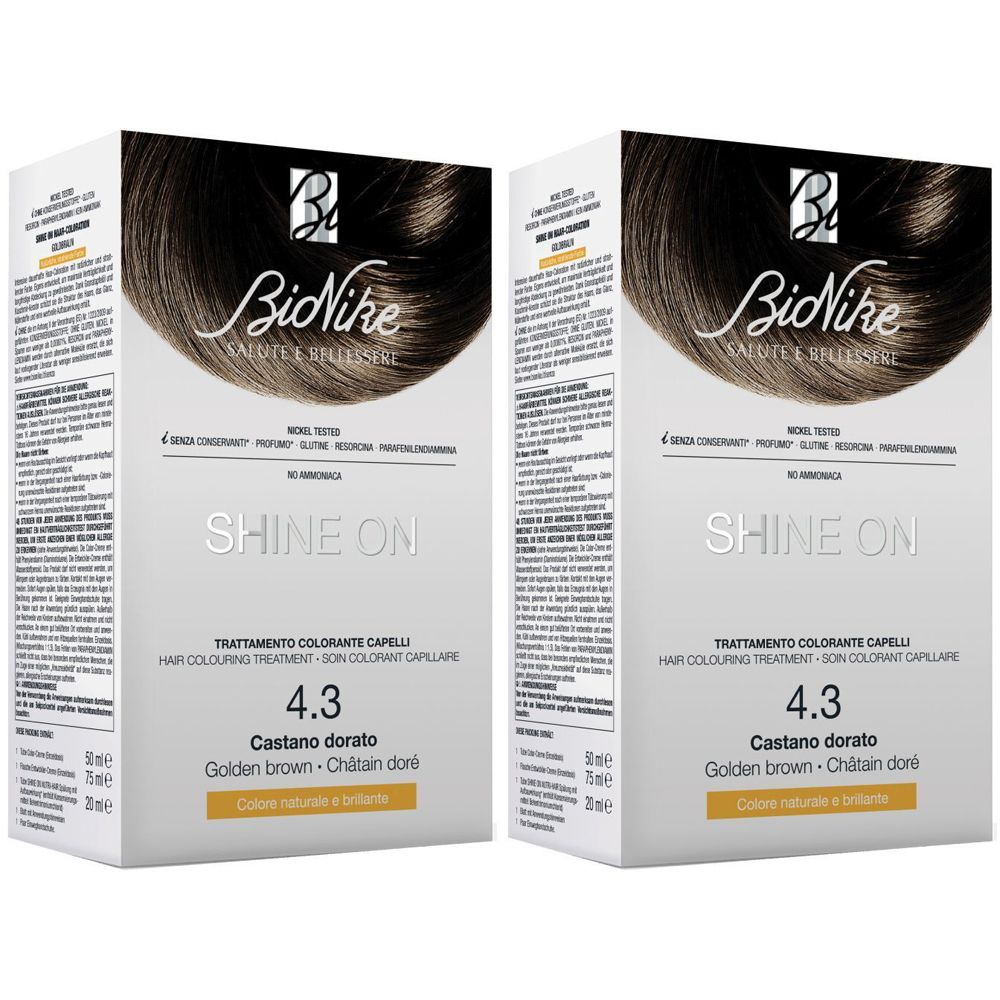 BioNike Shine On 4.3 Castano Dorato Set da 2