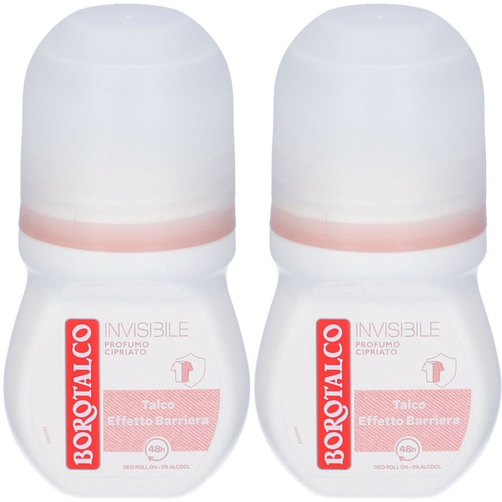 Borotalco Invisibile Anti-Macchie Roll On Profumo Cipriato Set da 2