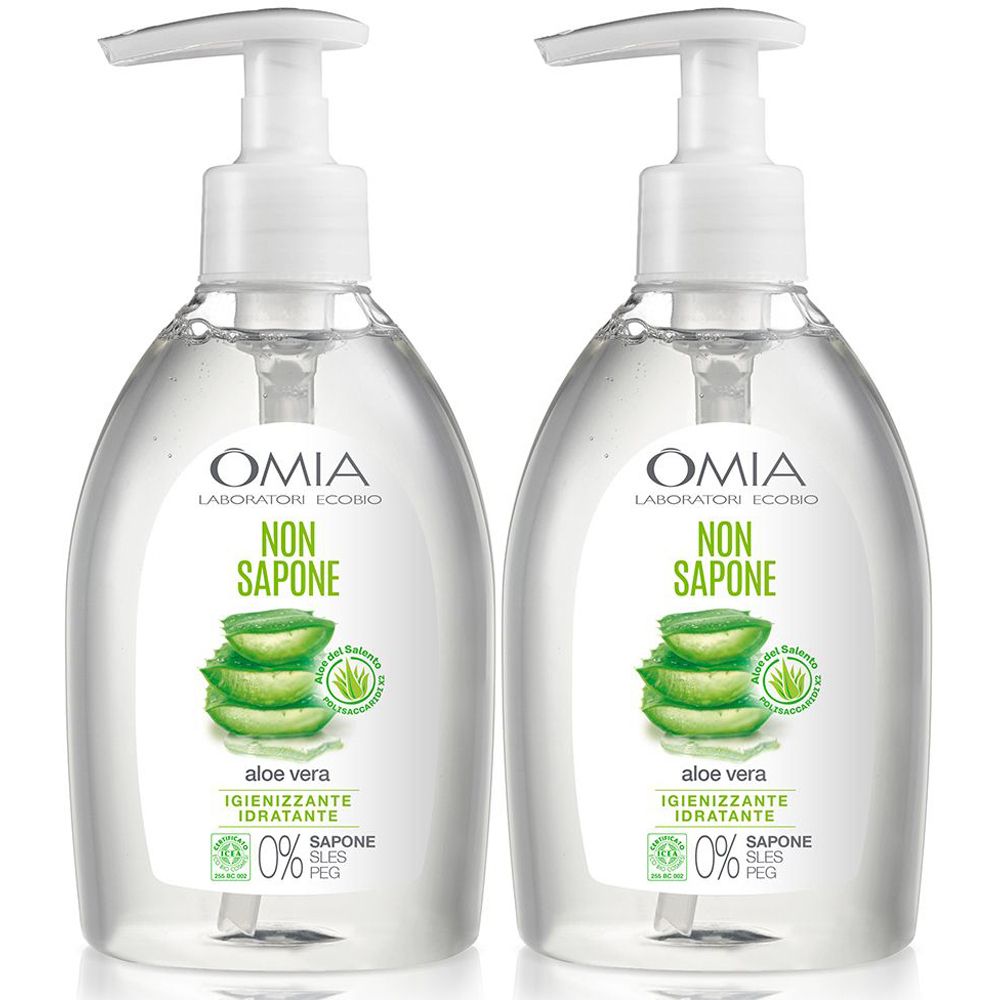 OMIA Non Sapone Viso Mani Aloe Vera Set da 2