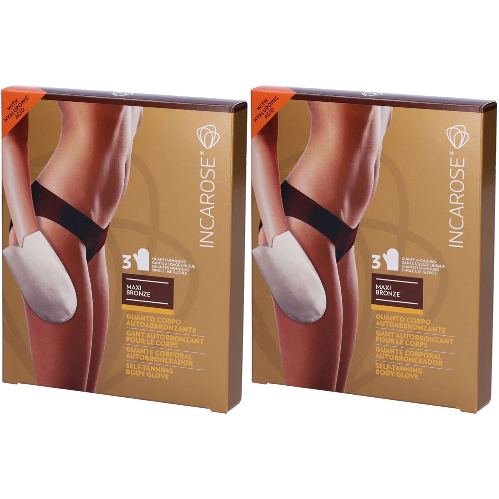 INCAROSE® Maxi Bronze Guanto Corpo Set da 2