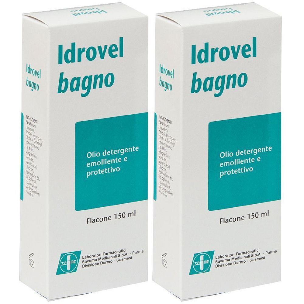 Idrovel Olio Bagno Emolliente 150 Ml Set da 2