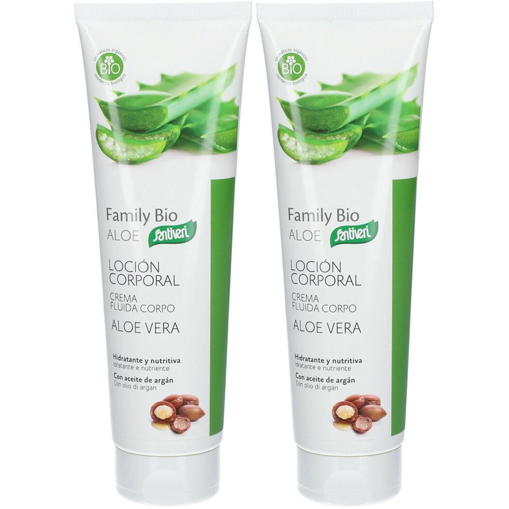 Santiveri Family Bio Crema Fluida Corpo Aloe Vera Set da 2