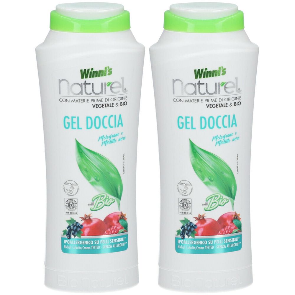 Winni's Naturel Gel Doccia Melograno e Mirtillo Nero Set da 2