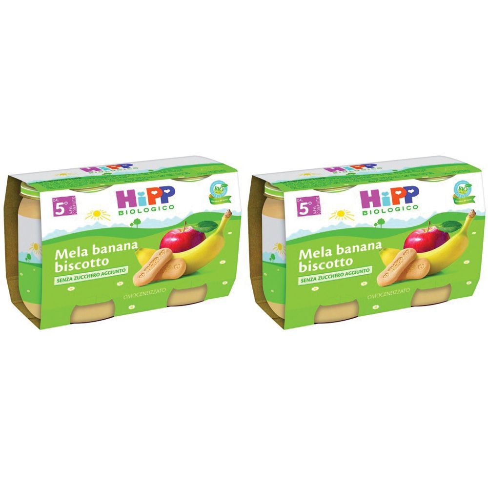 HiPP Bio Mela Banana Biscotto Set da 2
