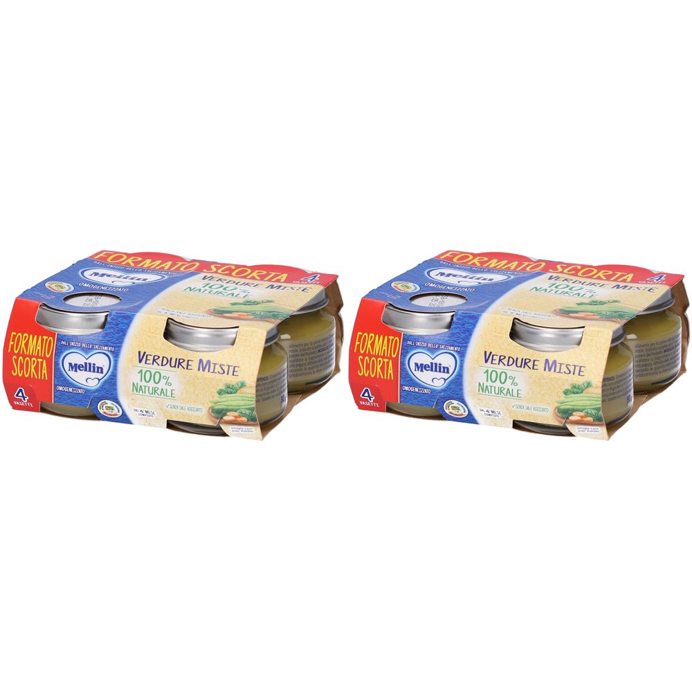 Mellin Omog Verdure 4X80G Set da 2
