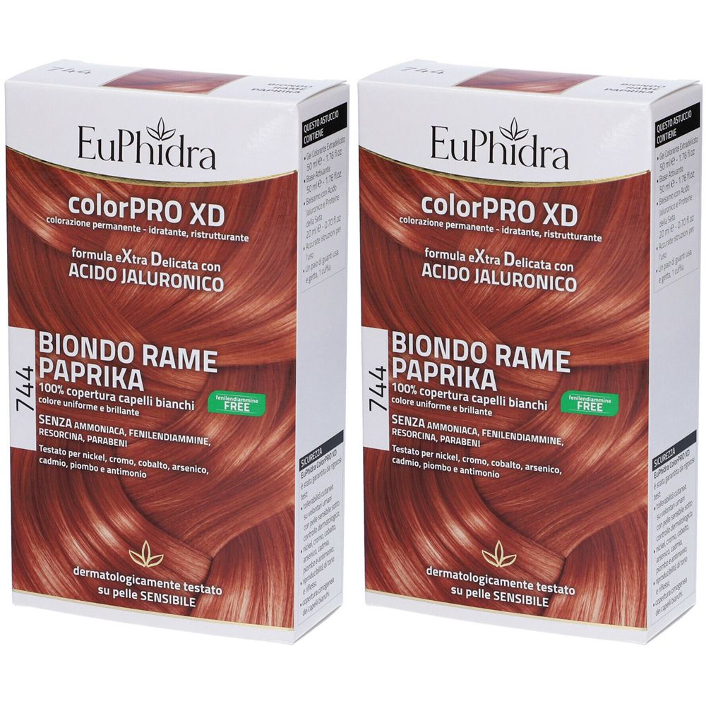 Euphidra ColorPRO XD Biondo Rame Paprica Paprika 744 Set da 2