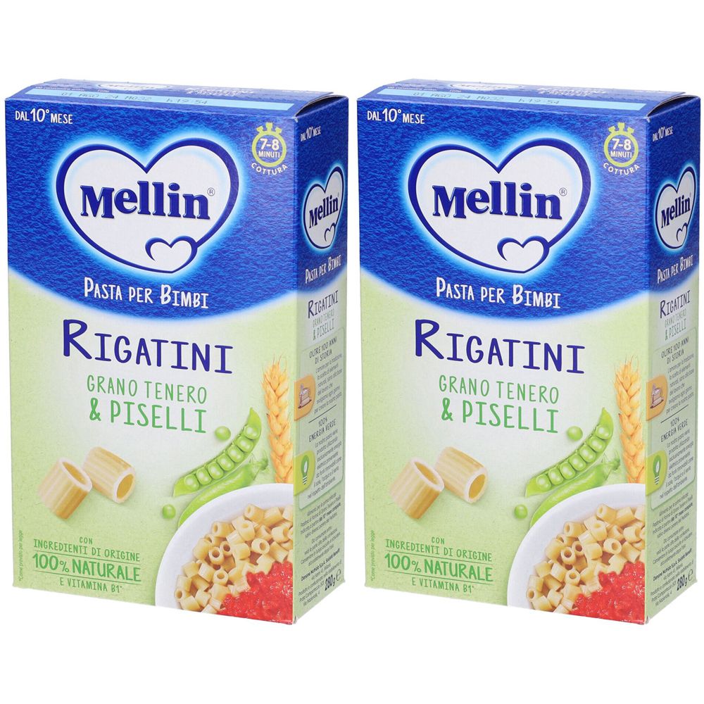 Mellin Rigatini Con Piselli 280 G Set da 2