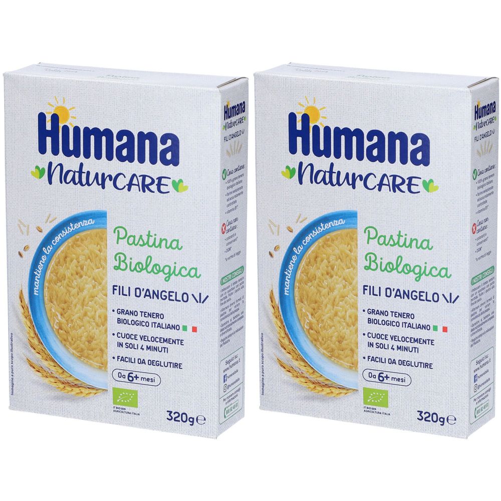 Humana Fili D'angelo Biologici Pastina Set da 2