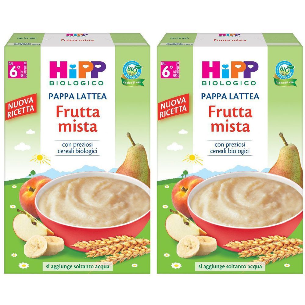 Hipp Pappa Lattea Frutta Mista Set da 2