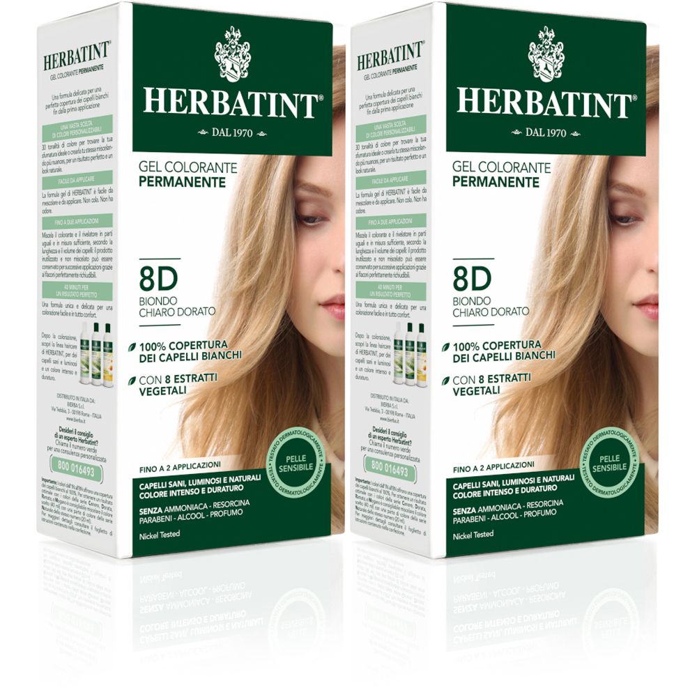 HERBATINT® 8D Tinture Biondo Chiaro Dorato