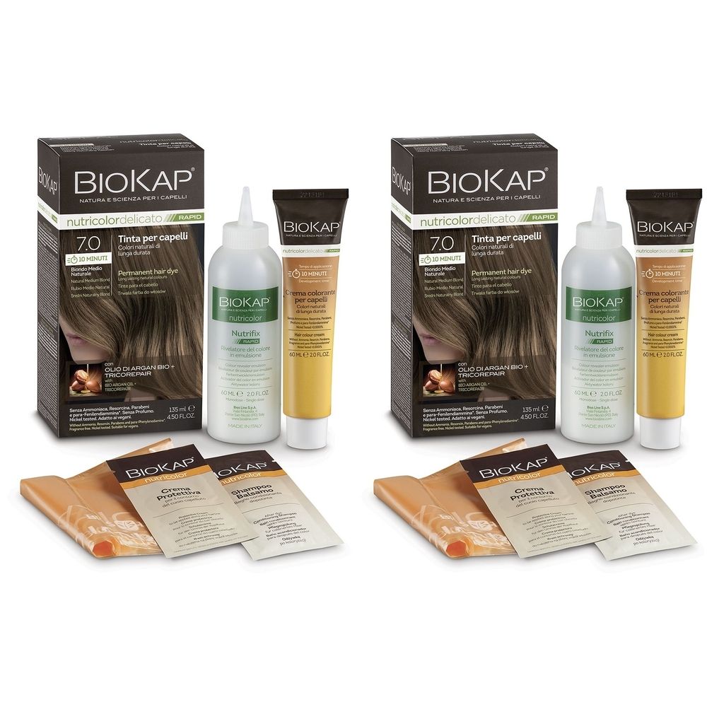 BIOSLINE BioKap® Nutricolor Delicato Rapid 7,0 Biondo Medio Naturale