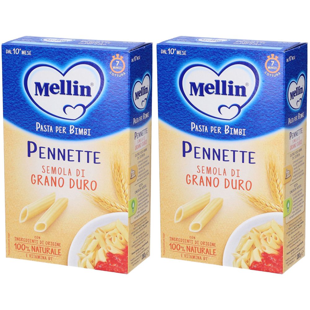 Mellin Pennette 100% Grano Duro 280 G Set da 2