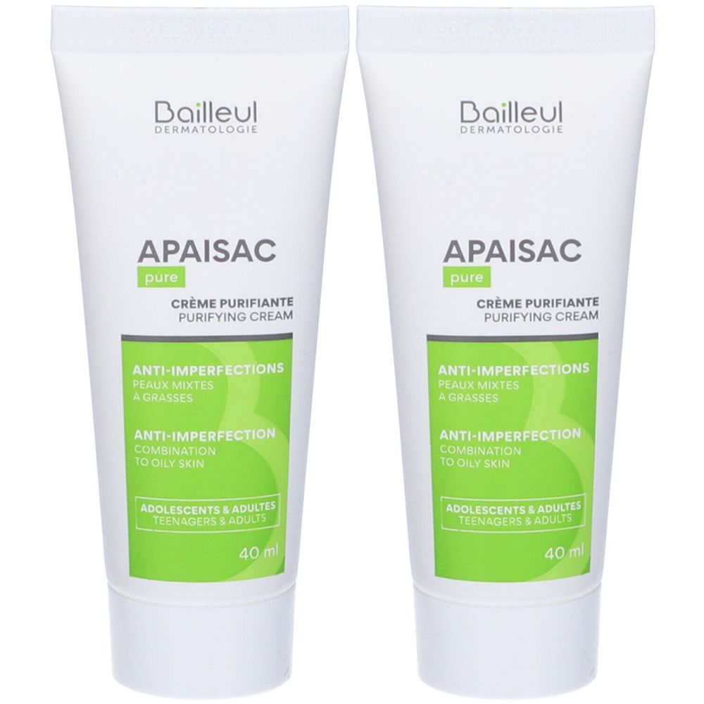 Apaisac Pure Crema Purificante Set da 2